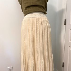 Cream midi length skirt (small)